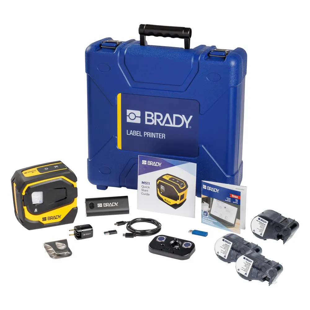 Brady M511-EU-UK-KIT, M511 Etikettendrucker-Set - mobiler Thermotransfer-Drucker, 300 dpi, max. Et