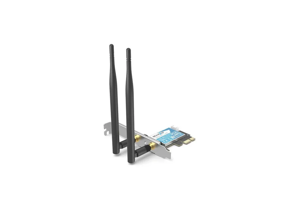 BRAINZAP WLAN-Adapter WiFi 5 (802.11ac) AC1200 PCIe WLAN-Karte Bluetooth 4.0, WiFi 5 (802.11ac), Bluetooth, PCIe