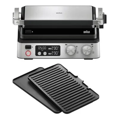 Kontaktgrill Braun CG 7040 Schwarz/Edelstahl 2000 W Antihaft 29 x 23 cm