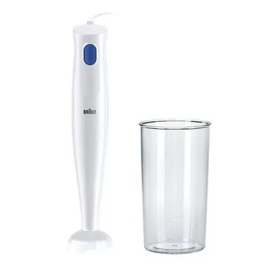 Stabmixer Braun MultiQuick 1 MQ 10.001P WH 450W 0,6L Blau Weiß Easy Twist