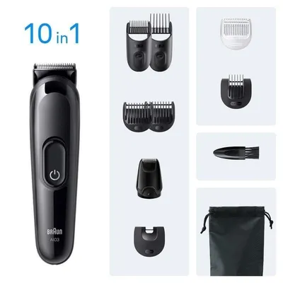 Cortapelos Multifunktion Braun AIO3560 Inalámbrico 50min 14 Längen 10 Aufsätze Ergonomisch