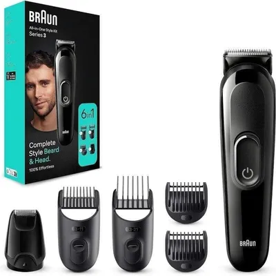 Multifunktions-Haarschneider Braun MGK3410 Kabellos 21mm 50min 4 Aufsätze Abwaschbar