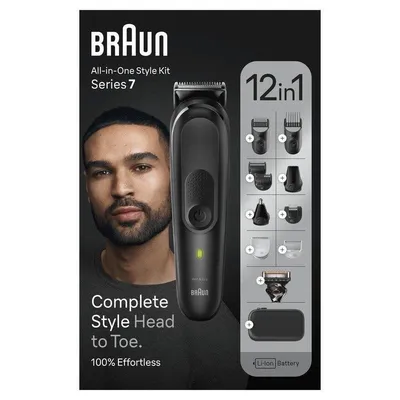 Multifunktions-Haarschneider Braun MGK7460 Kabellos 100min 21 Längen 6 Aufsätze Wasserdicht