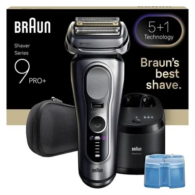 Braun Series 9 Pro+ 9667CC Elektrorasierer Kabellos Nass- und Trockenrasur 60min Schnellladung mit Präzisionstrimmer