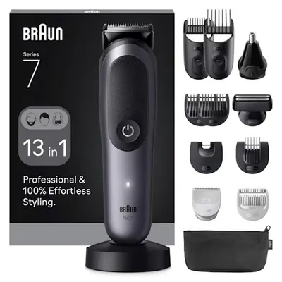 Haartrimmer Braun AIO7560 Schwarz Grau 0,5-21 mm Li-Ion 120 min Wasserfest