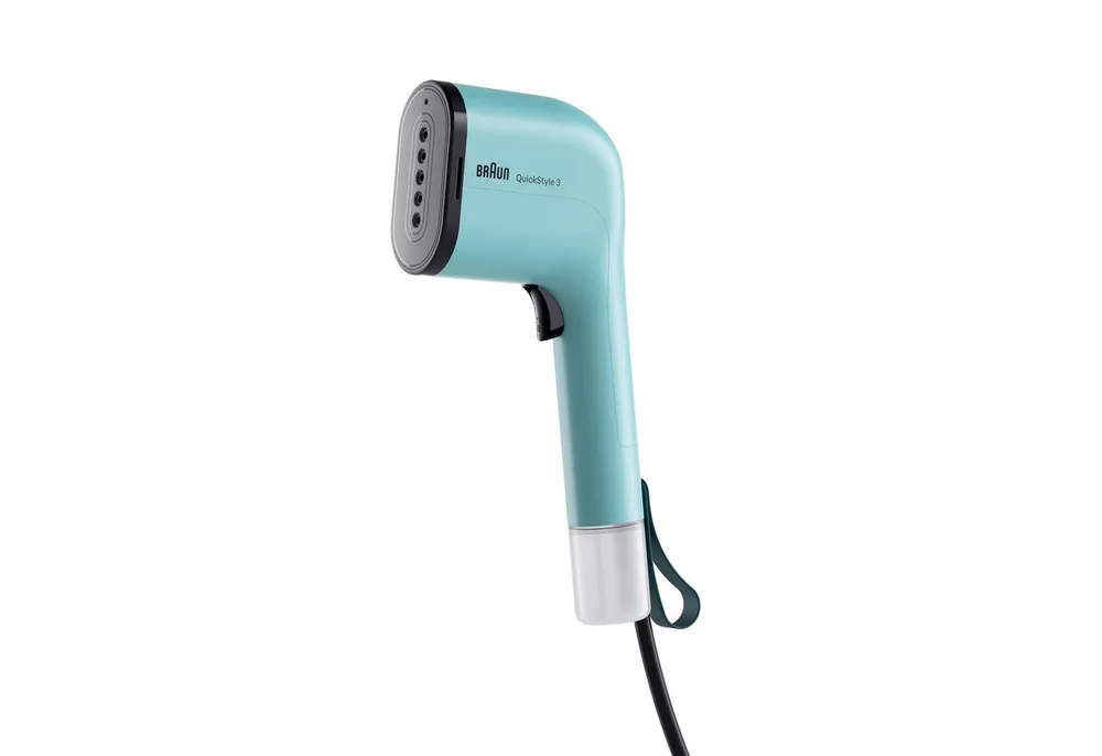 Braun Dampfbürste QuickStyle 3 GS 3013 GR - 20 g/min Dampfmenge, 30 Sek. Aufheizzeit, 1100 W, 1.100 W, 70 ml Wassertank, hitzebeständige Tasche, 2,0 m Kabel