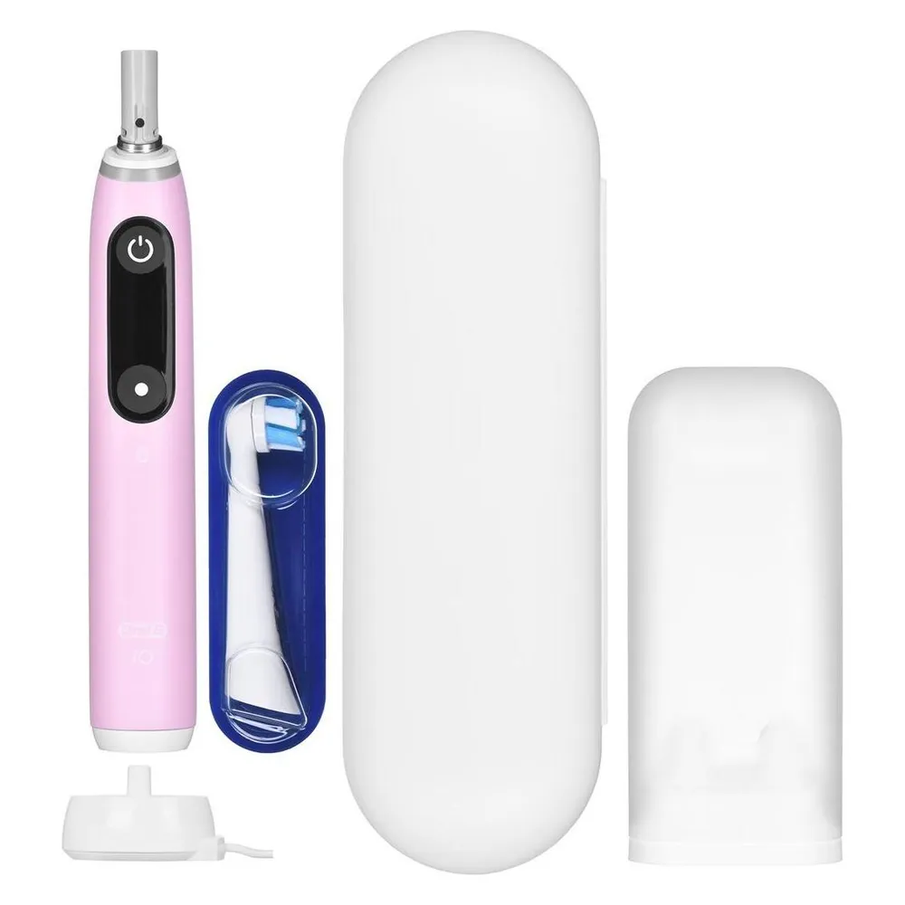 Braun Elektrische Zahnbürste Oral-B iO Series 6 Pink Onyx elektr. Zahnbürste Pink mit Reiseetui