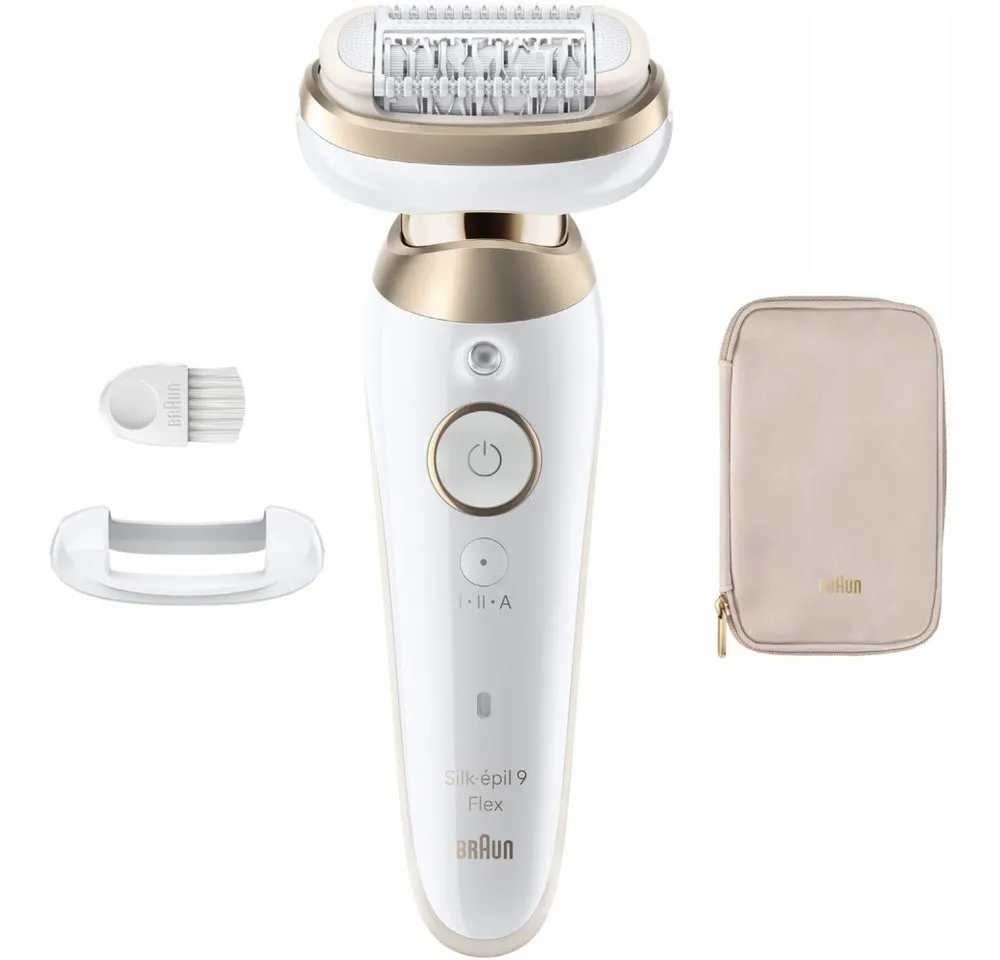 Braun Epilierer SES9-011 3D Silk-épil 9 - Epilierer - weiß/gelb