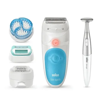 Epilierer Braun Silk-épil 5 5-815 Kabellos 2 Stufen 5 Aufsätze Wet & Dry