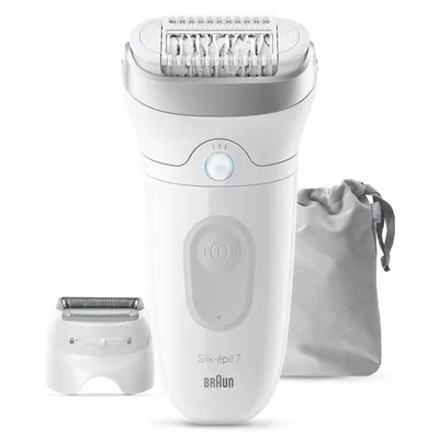 Epilierer Braun Silk-épil 7 8700216963503 Kabellos 2 Stufen 2 Aufsätze Wet & Dry