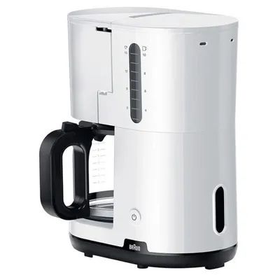 Braun Series 1 KF1100 Filterkaffeemaschine für 10 Tassen, 1000 W, weiß