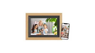BRAUN digitaler Bilderrahmen, DigiFrame 10B WiFi Buche
