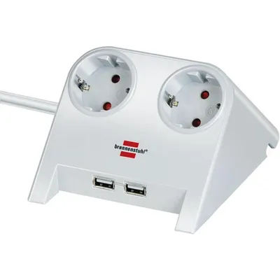 Steckdosenleiste Brennenstuhl 1153520222 2 Steckplätze mit Schalter und 2 USB 1