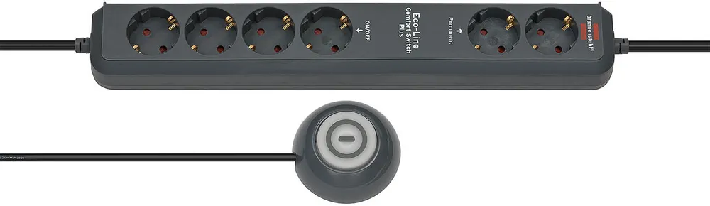 Eco-Line Comfort Switch Plus EL CSP 24 6-fach anthrazit 1,5m Steckdosenleiste