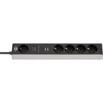 Steckdosenleiste Brennenstuhl 1159780615 5 Winkelsteckdosen 3 USB 45W mit Schalter