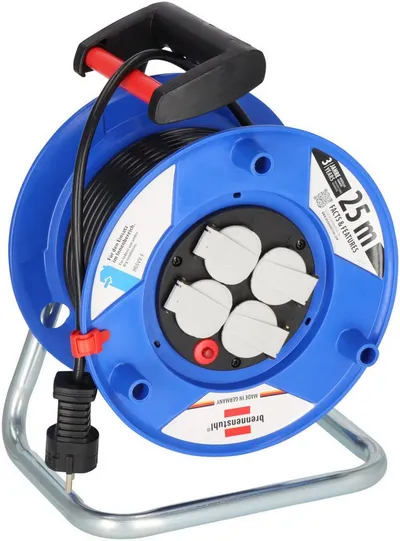 Brennenstuhl Garant Kabeltrommel 25 m H05VV-F 3G1,5 Stromkabel, Typ F (Schuko), (2500 cm)