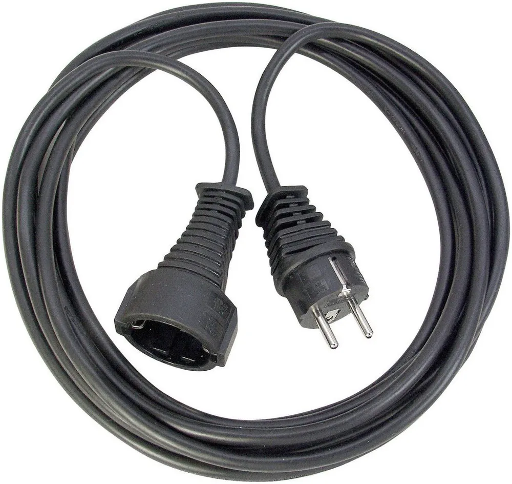 Brennenstuhl H05VV-F3G1,5 mit KiSchu Verlängerungskabel, Typ F (Schuko), Typ F (Schuko) (1000 cm)