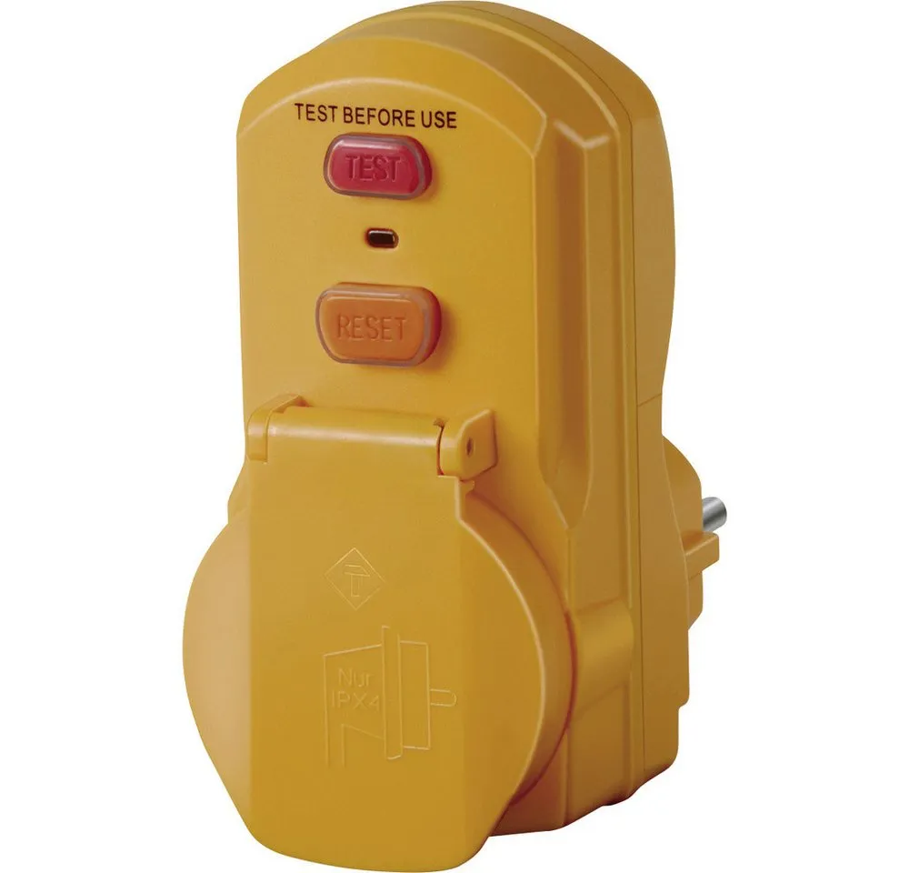 Brennenstuhl Personenschutzstecker Brennenstuhl 1290660 Personenschutz-Zwischenstecker PRCD 230 V Gelb I