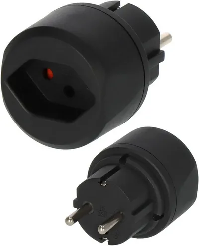Brennenstuhl Reisestecker CH auf Schuko (CH) Reiseadapter Typ F (Schuko)