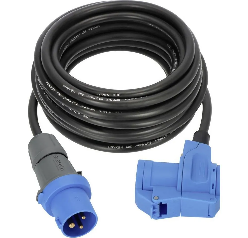 Brennenstuhl Strom Camping-CEE-Verlängerungskabel Blau, Schwarz 10 m H07RN-F 3G 2,5 Verlängerungskabel