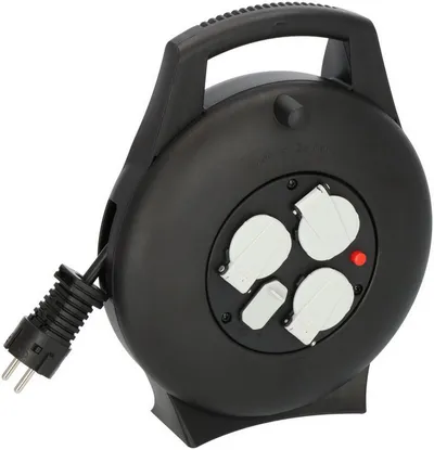 Brennenstuhl Vario Line Kabelbox VL2-X 3-fach mit USB Ladefunktion Stromkabel, F-Stecker, Typ F (Schuko) (1000 cm)