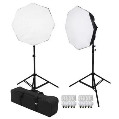 Beleuchtungsset Bresser BR-2320 1800W 8 Lampen 2 Softbox 2 Stative
