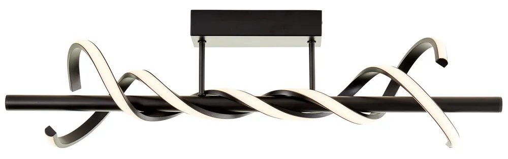 BRILLIANT LED-Deckenleuchte, 16 W, 3000 K, 2100 lm, warmweiß, IP20, schwarz