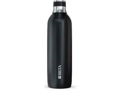 Edelstahlflasche schwarz (1l) für sodaTRIO Wassersprudler