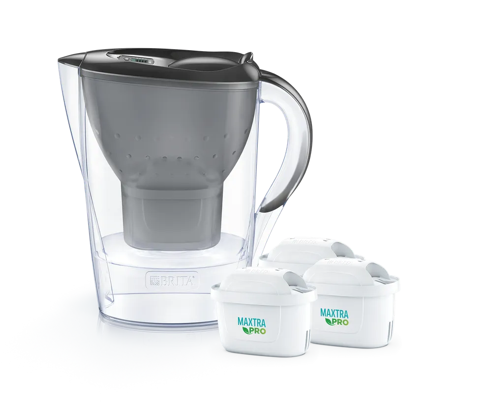 Wasserfilter-Kanne Marella graphit (2,4l) inkl. 3 MAXTRA PRO All-in-1 Kartusche