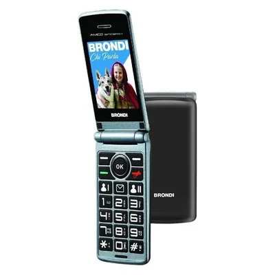 Brondi 4G Tastenhandy Kompakt Leicht Einfaches Display Schwarz