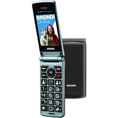Brondi 4G Tastenhandy Kompakt Leicht Einfaches Display Schwarz