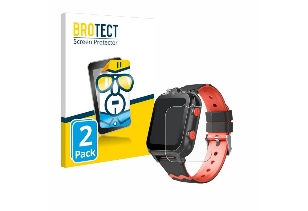 BROTECT Displayschutzfolie Schutzfolie für Yuede Kids Smartwatch 1.69", 2 Stück, Displayschutz Schutz Folie Klar Transparent