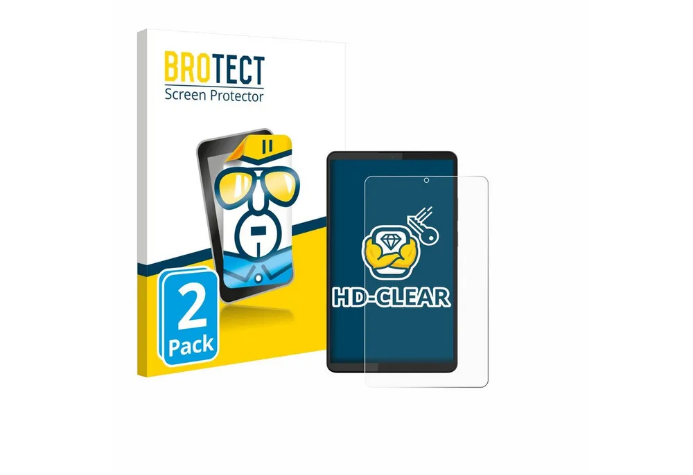 BROTECT Displayschutzfolie Schutzfolie für Lenovo Tab One 8.7", 2 Stück, Displayschutz Schutz Folie Klar Transparent