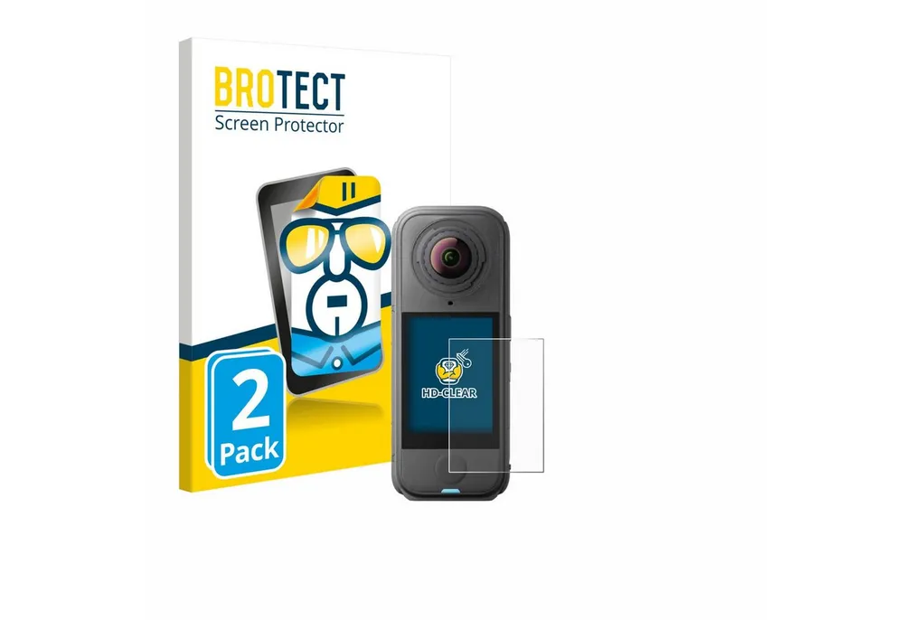 BROTECT Displayschutzfolie Schutzfolie für Insta360 X4 Air, 2 Stück, Displayschutz Schutz Folie Klar Transparent
