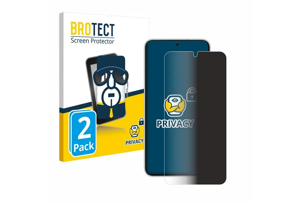 BROTECT Displayschutzfolie Sichtschutzfolie für Samsung Galaxy S22 5G, 2 Stück, Anti-Spy Privacy Sichtschutz Blickschutzfolie Blaulicht-Schutz