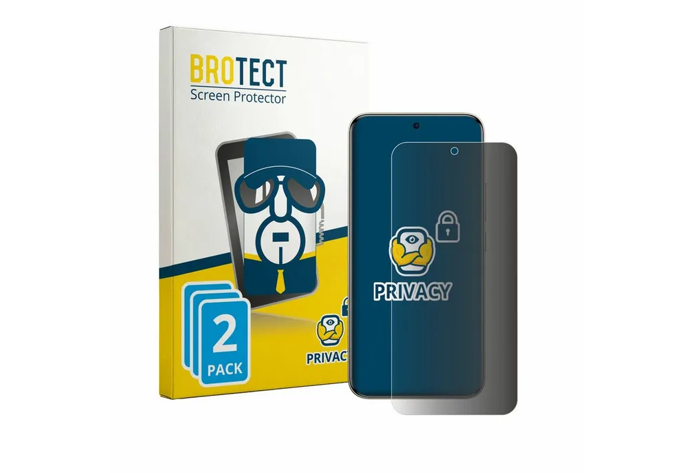 BROTECT Displayschutzfolie Sichtschutzfolie für Xiaomi Redmi Note 15 Pro Plus 5G, 2 Stück, Anti-Spy Privacy Sichtschutz Blickschutzfolie Blaulicht-Schutz