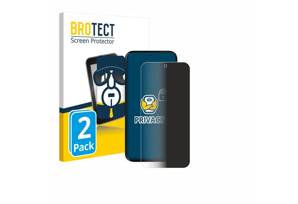 BROTECT Displayschutzfolie Sichtschutzfolie für Motorola Moto G77, 2 Stück, Anti-Spy Privacy Sichtschutz Blickschutzfolie Blaulicht-Schutz