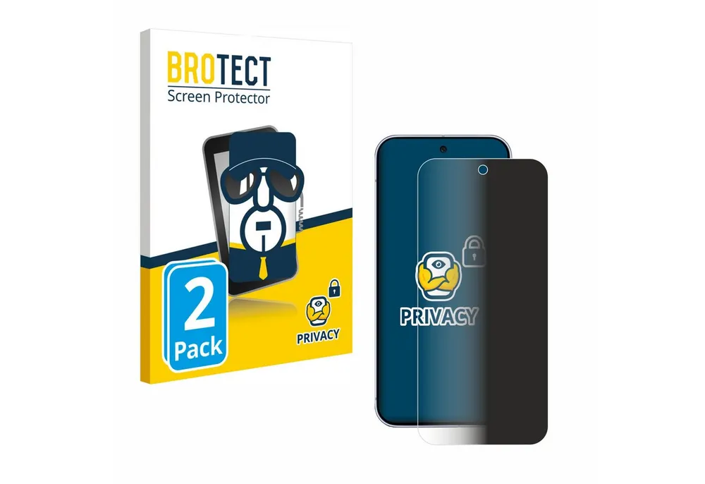 BROTECT Displayschutzfolie Sichtschutzfolie für Google Pixel 10 Pro XL, 2 Stück, Anti-Spy Privacy Sichtschutz Blickschutzfolie Blaulicht-Schutz