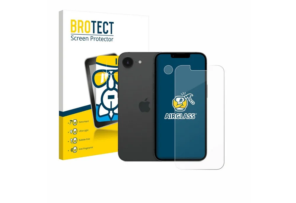 BROTECT Displayschutzglas Folie für Apple iPhone 17e (Display+Kamera), Schutzfolie Glas Panzer Display Schutz klar