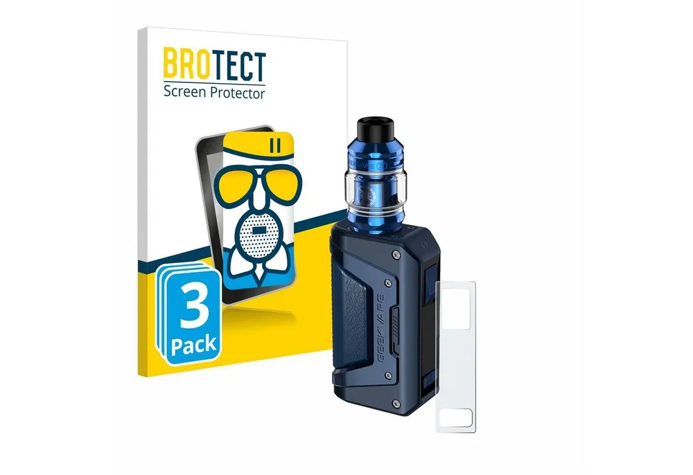BROTECT Displayschutzglas Folie für GeekVape Aegis Legend 2 L200, 3 Stück, Schutzfolie Glas Panzer Display Schutz matt