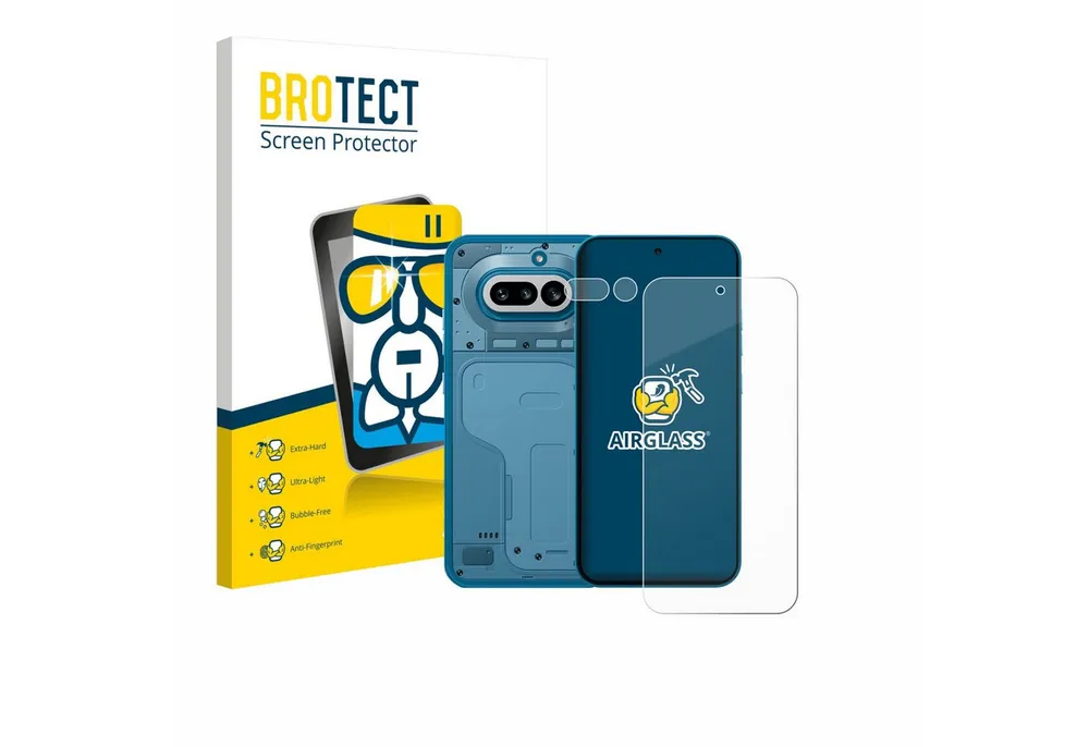 BROTECT Displayschutzglas Folie für Nothing Phone (4a) (Display+Kamera), Schutzfolie Glas Panzer Display Schutz klar