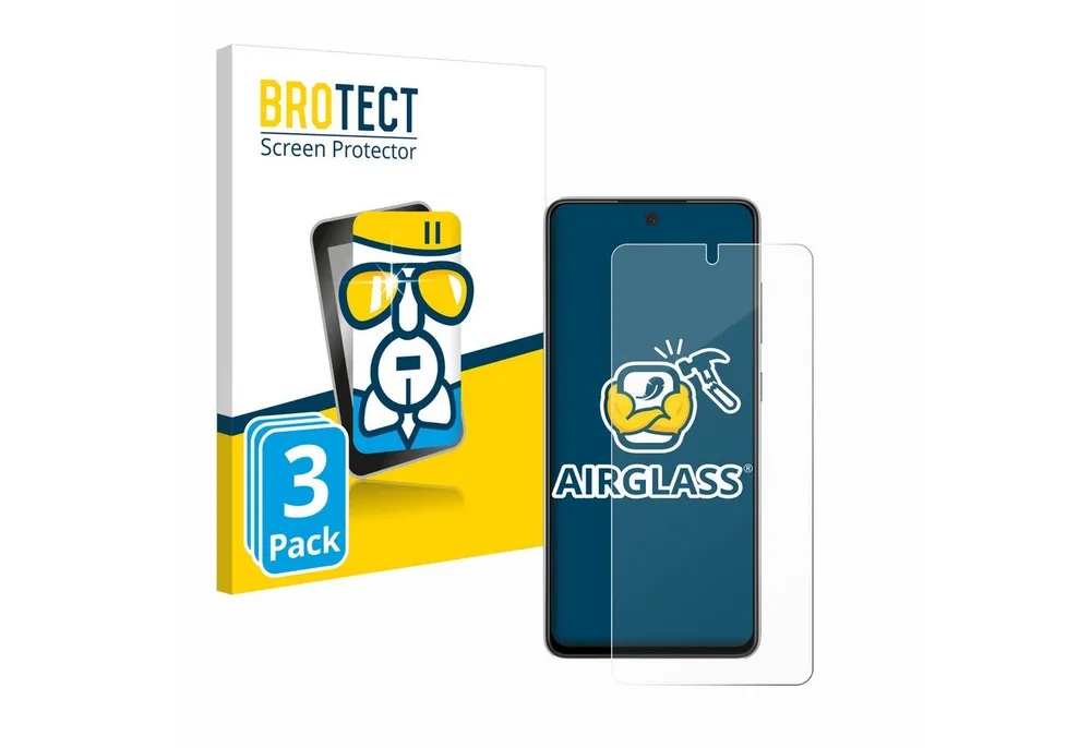 BROTECT Displayschutzglas Folie für Samsung Galaxy A52s 5G, 3 Stück, Schutzfolie Glas Panzer Display Schutz klar