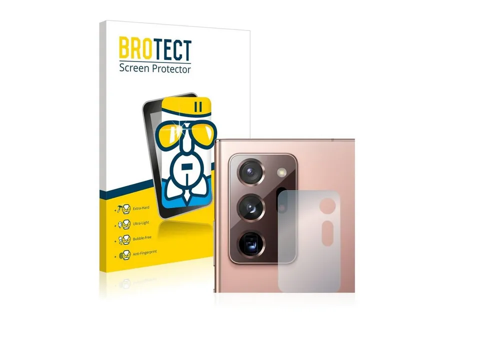 BROTECT Displayschutzglas Folie für Samsung Galaxy Note 20 Ultra (NUR Kameraschutz), Schutzfolie Glas Panzer Display Schutz klar