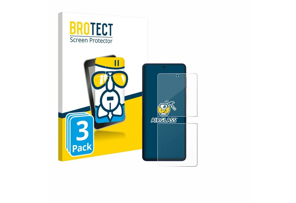 BROTECT Displayschutzglas Folie für Samsung Galaxy Z Flip 7, 3 Stück, Schutzfolie Glas Panzer Display Schutz klar