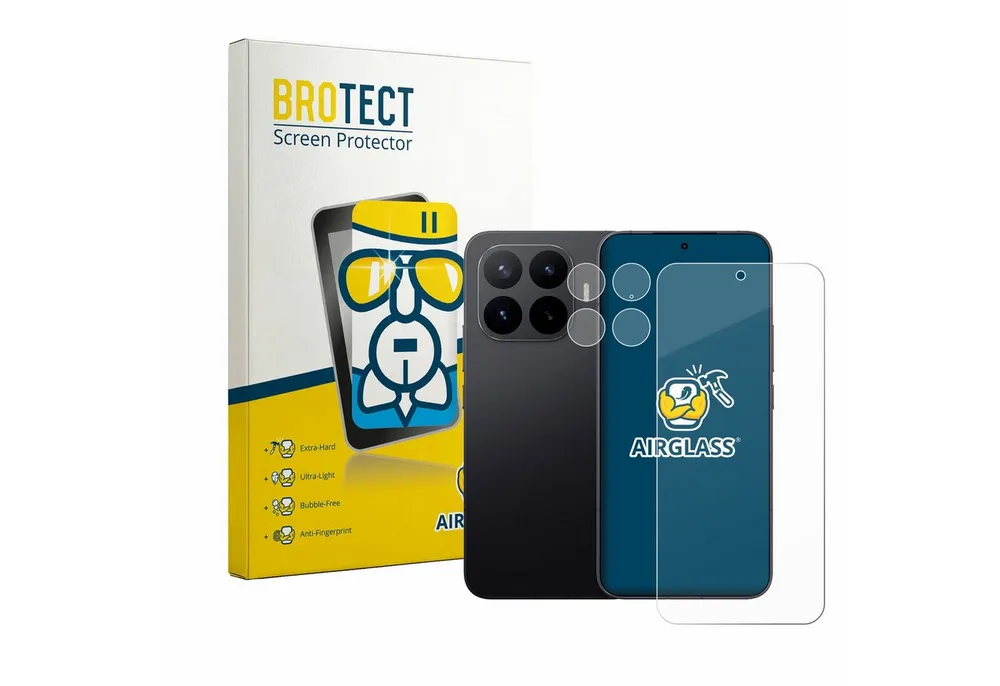BROTECT Displayschutzglas Folie für Xiaomi 17T Pro (Display+Kamera), Schutzfolie Glas Panzer Display Schutz klar