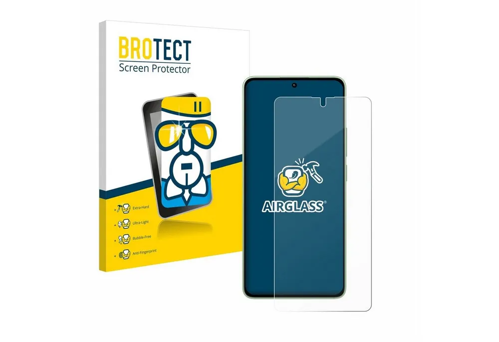 BROTECT Displayschutzglas Folie für Xiaomi Redmi Note 13, Schutzfolie Glas Panzer Display Schutz klar