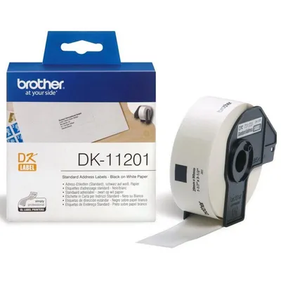Brother DK-11201 Etiketten erstellendes Band Schwarz auf weiss