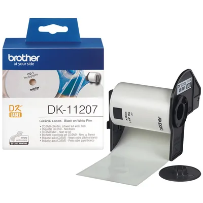 Etikettenbänder für Drucker Brother DK-11207 Schwarz auf weiß 100 Stück