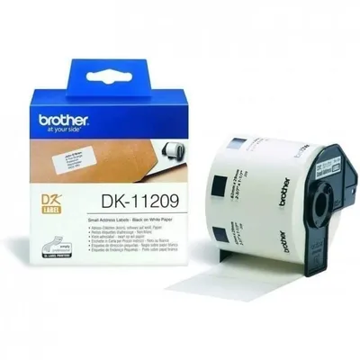 Brother DK-11209 Etiketten erstellendes Band Schwarz auf weiss