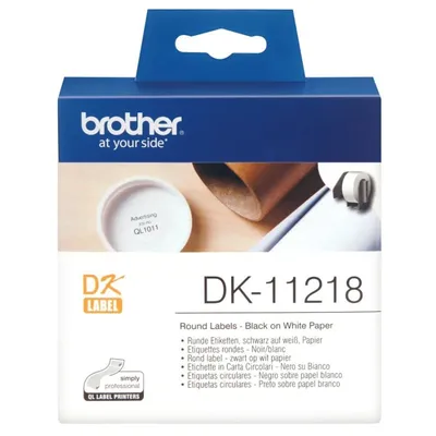Brother Packung mit runden Papieretiketten 24 mm, 1000 Stück
